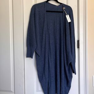 Mersea Chelsea wrap. New with tags. OS Navy Blue. Wonderful alpaca wool